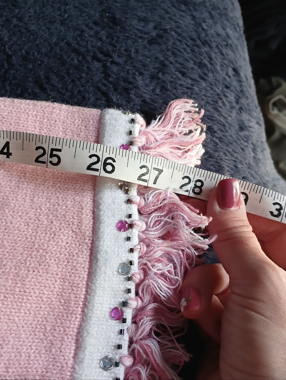 Storybook Knits Pink Embellished Fringe Button-Front Cardigan - Picture 11 of 11
